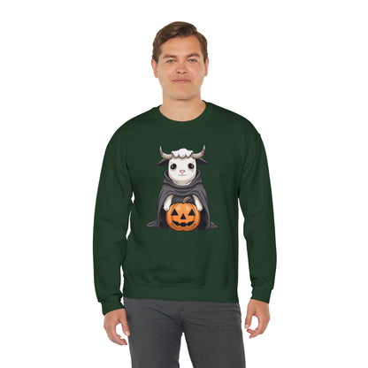 Ghost Cow Sweatshirt, Pumpkin Halloween Graphic Crewneck Fleece Cotton Sweater Jumper Pullover Men Women Adult Aesthetic Designer Top Starcove Fashion