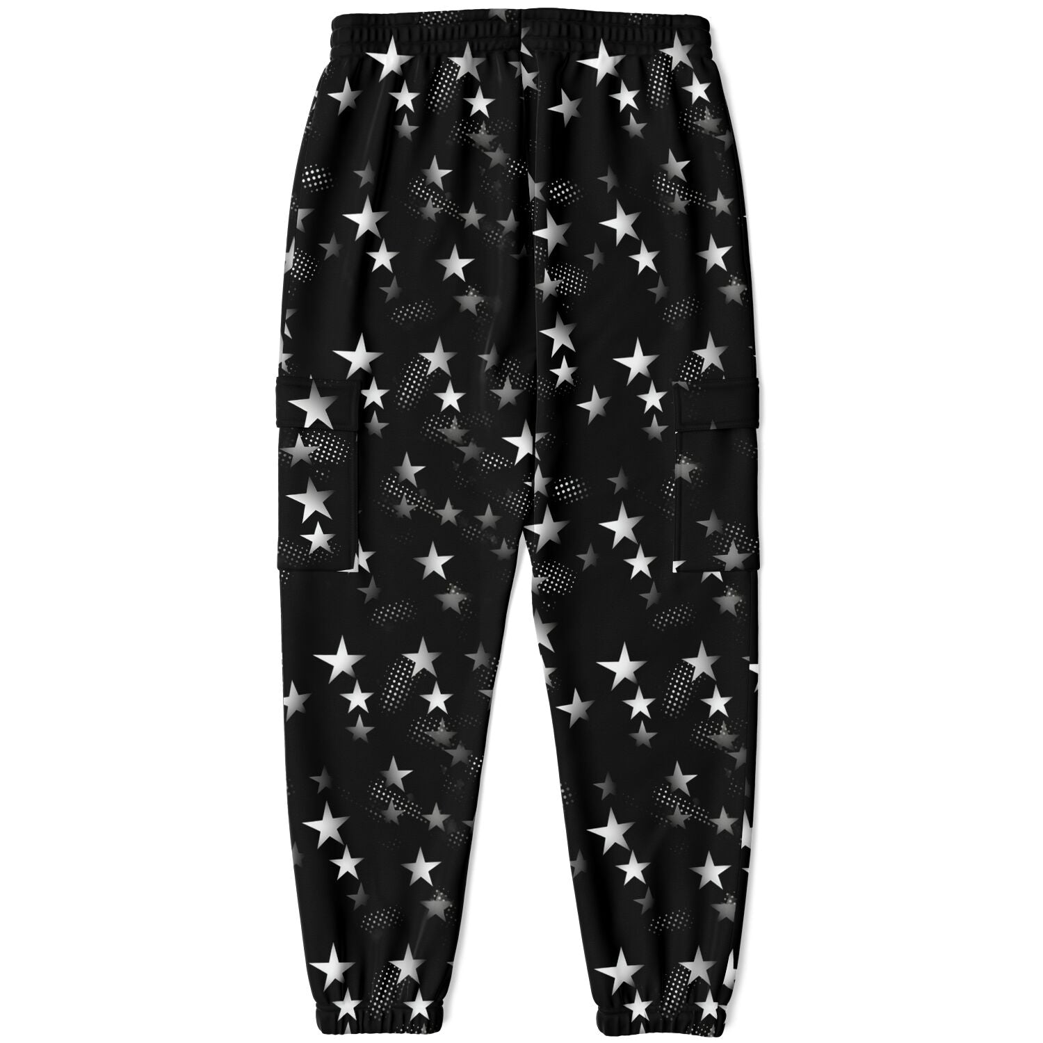 White sweatpants with online stars