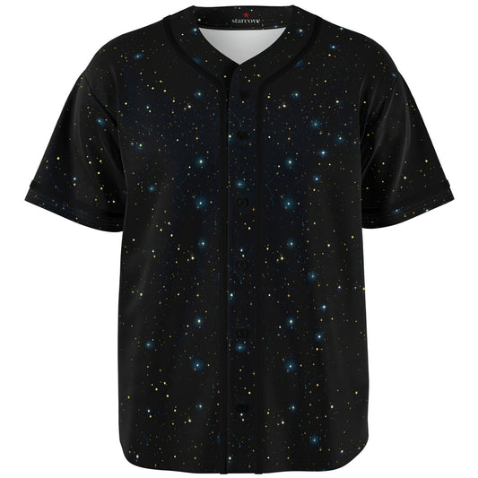 Galaxy Space Baseball Jersey Button Shirt, Constellation Stars Men Women Unisex Vintage Season Coach Player Moisture Wicking Designer Tshirt