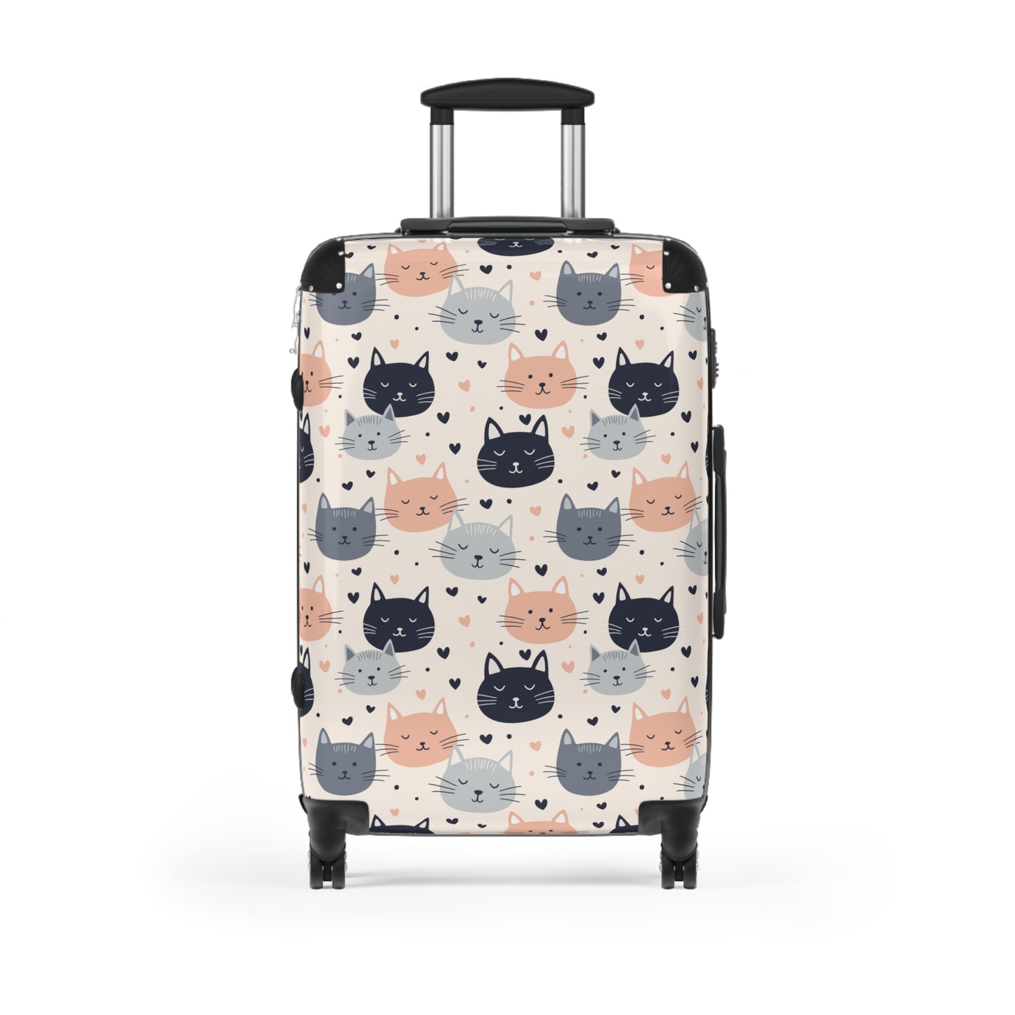 Suitcase Luggage With Cats On It, Kittens Cute Art Carry On 4 Wheels Cabin Travel Small Large Set Rolling Spinner Lock Hard Shell Case