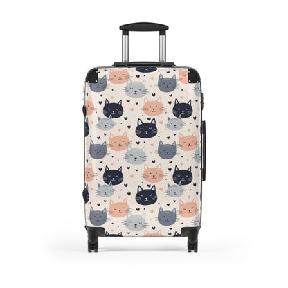 Suitcase Luggage With Cats On It, Kittens Cute Art Carry On 4 Wheels Cabin Travel Small Large Set Rolling Spinner Lock Hard Shell Case