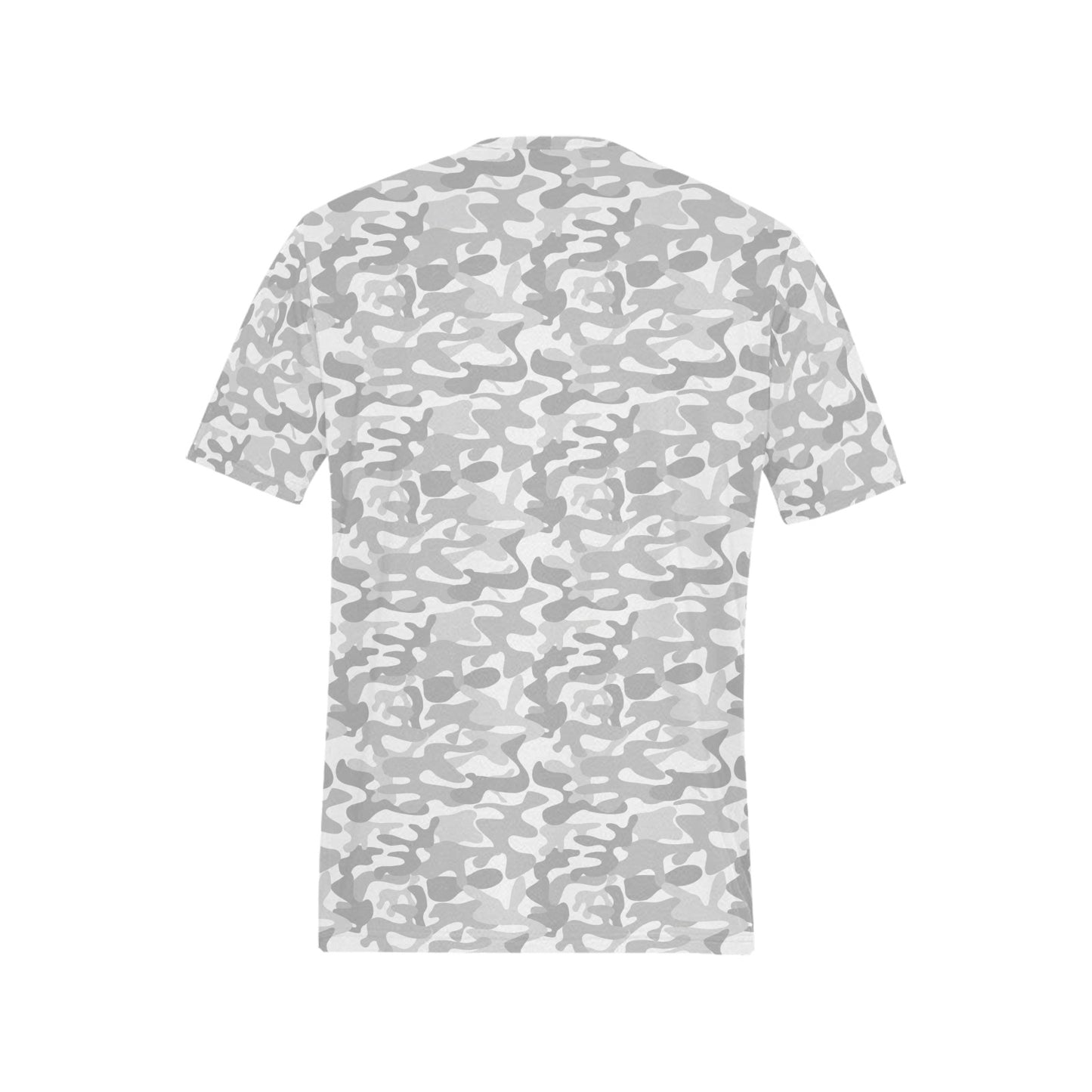 White Camo TShirt, Light Grey Camouflage Print Designer Lightweight Crewneck Men Male Women Tee Top Summer Short Sleeve Shirt