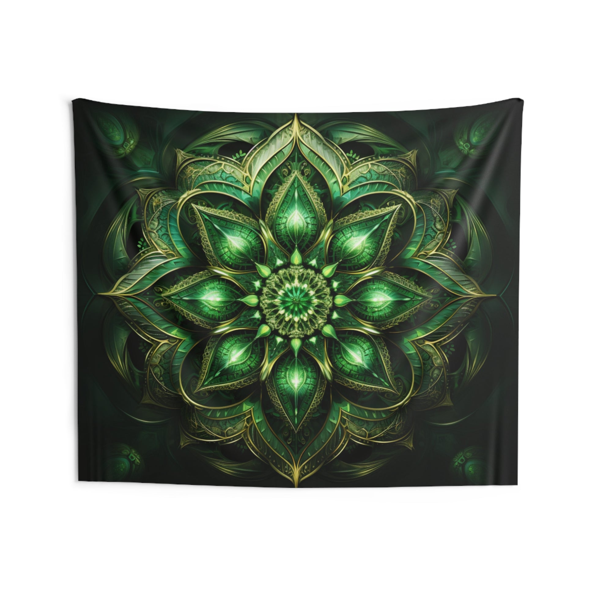 Green Mandala Tapestry, Wall Art Hanging Cool Unique Landscape Aesthetic Large Small Decor Bedroom College Dorm Room Starcove Fashion