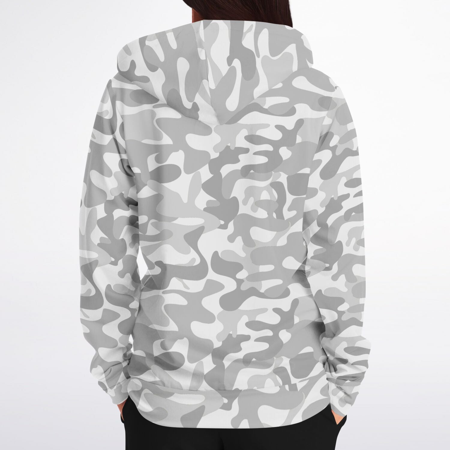 White camo 2025 zip up hoodie