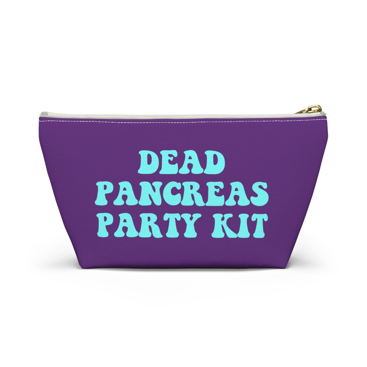 Dead Pancreas Party Kit Bag, Fun Diabetes Diabetic Supply Case Cute Carrying Organizer Gift Type 1 Travel Accessory Zipper Stand Up Pouch