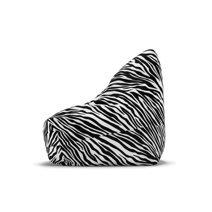 Zebra Black White Bean Bag Chair Cover, Animal Print Washable Furniture Small Large Adult Kids Sofa Apartment Dorm Decor Unfilled Sack