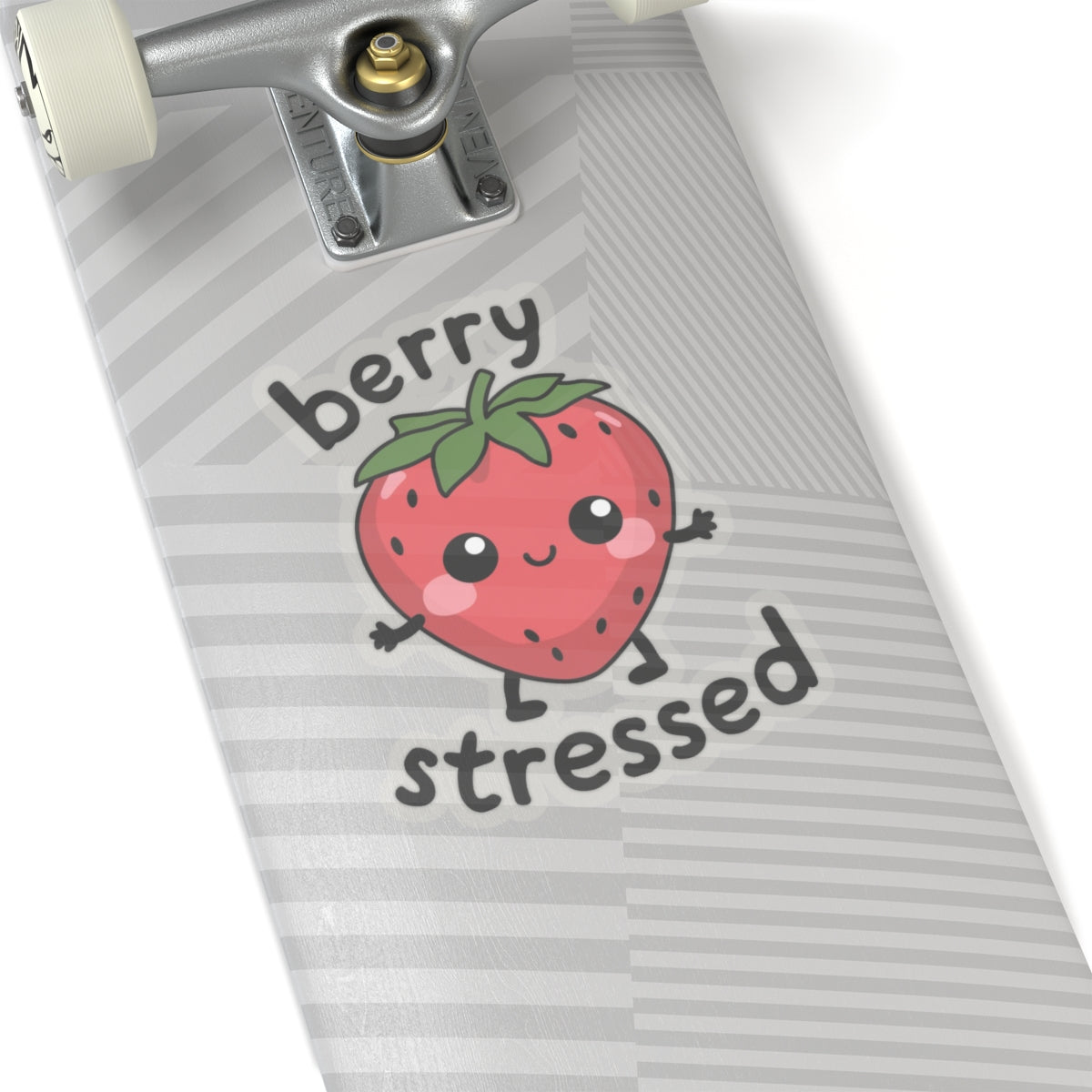 Funny Strawberry Sticker Decal, Berry Stressed Fruit Humorous Kawaii Art Vinyl Laptop Cute Waterbottle Tumbler Car Waterproof Bumper Clear