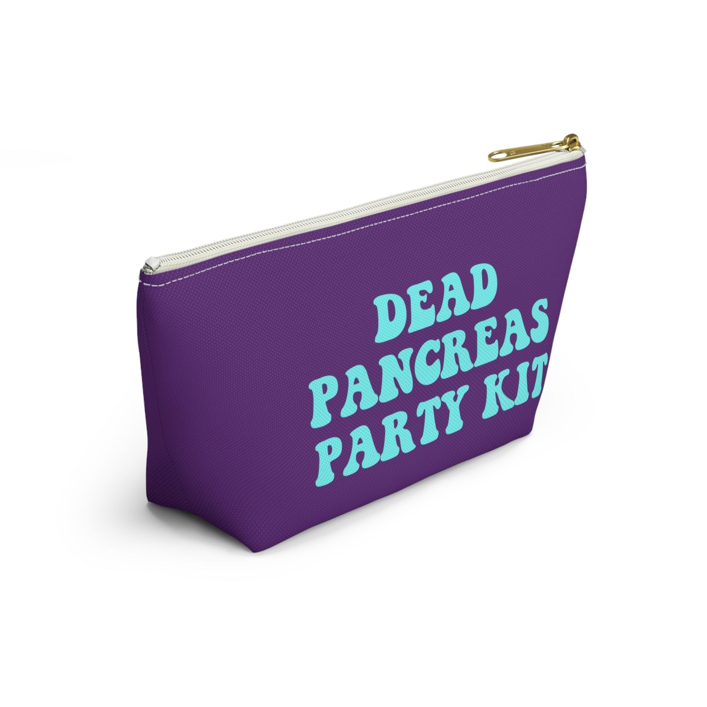 Dead Pancreas Party Kit Bag, Fun Diabetes Diabetic Supply Case Cute Carrying Organizer Gift Type 1 Travel Accessory Zipper Stand Up Pouch