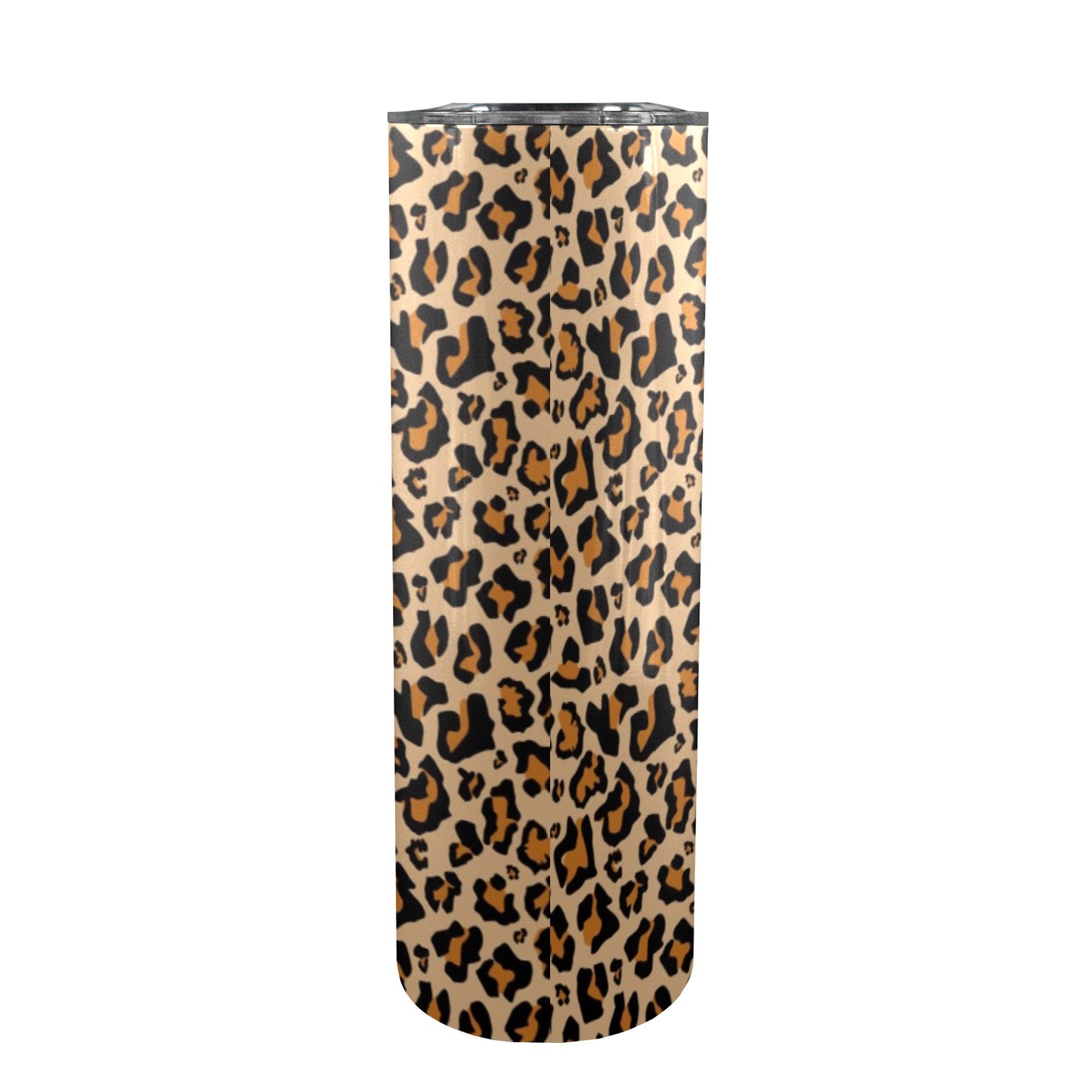 Leopard Tumbler 20oz Lid Straw, Animal Print Cheetah Stainless Steel Travel Mug Insulated Cup Flask Coffee Traveler Custom Gift Men Women