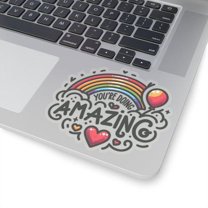 You're Doing Amazing Sticker Decal, Positivity Cute Rainbow Art Vinyl –  Starcove Fashion