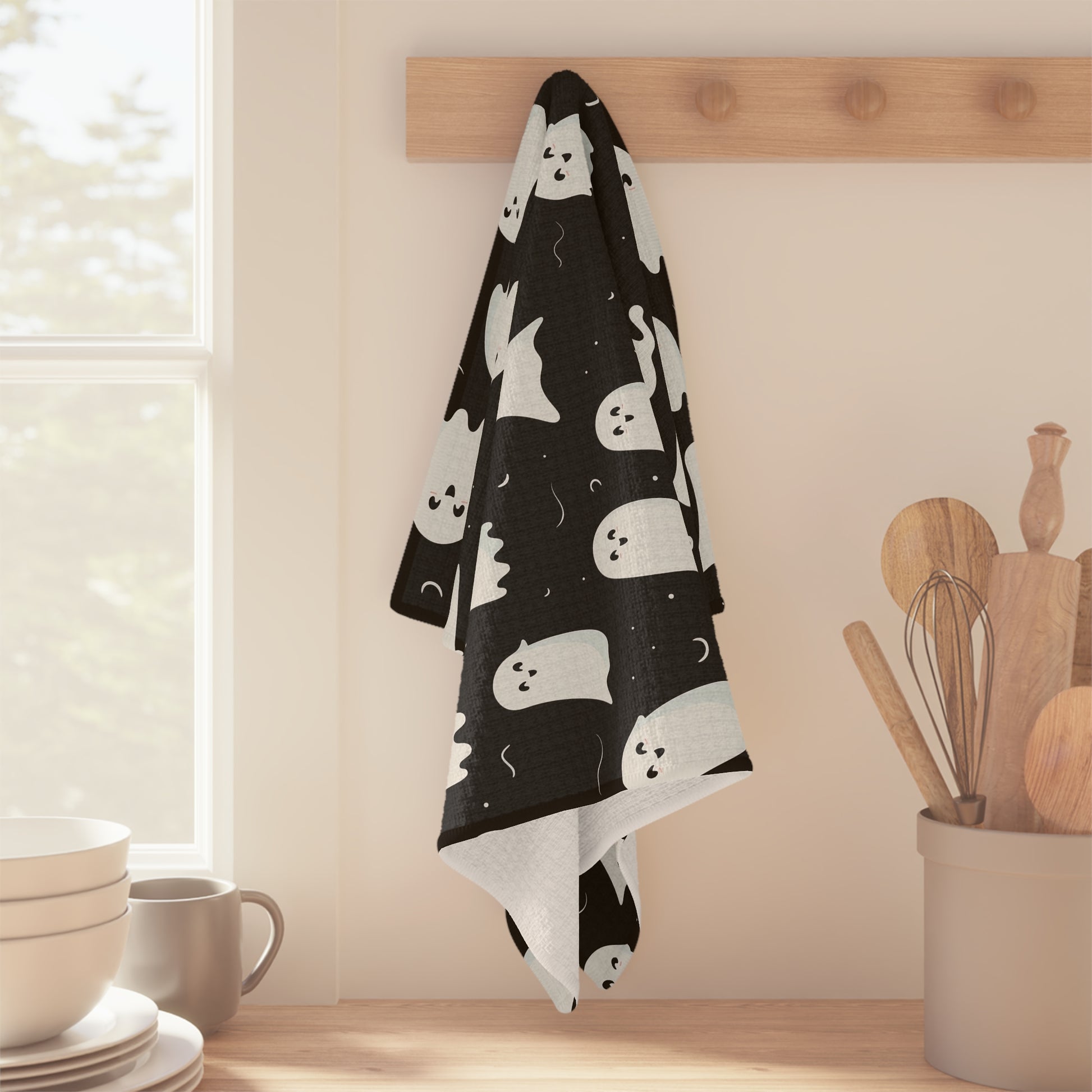 Linen Hand Towel Set of 2 4 6 - Pure Linen Tea Towels - Polka Dot Towels -  Linen Kitchen Towel - Farmhouse Towel - Guest Towel - Pure Linen