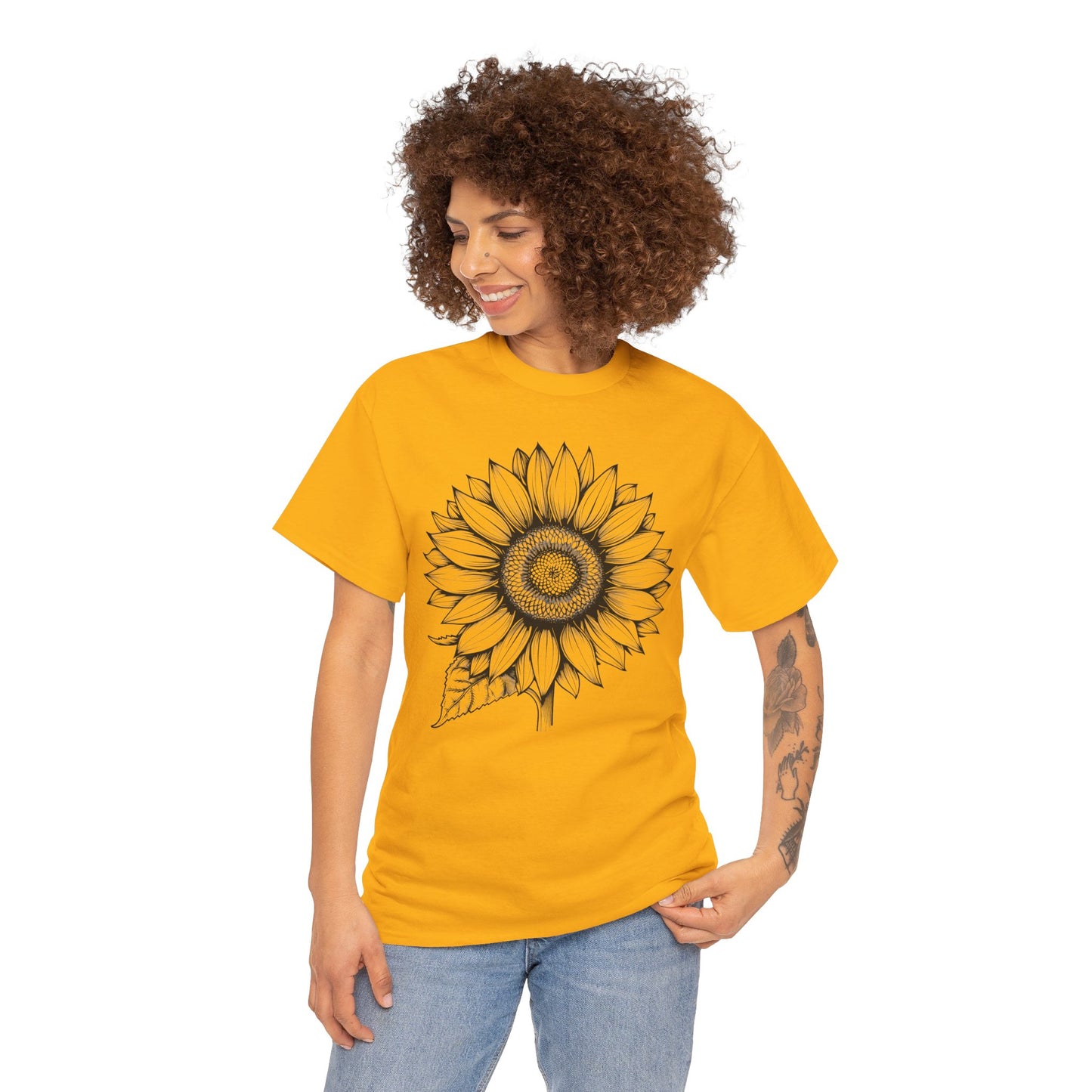 Sunflower Tshirt, Floral Yellow Vintage Flower Designer Graphic Aesthetic Summer Crewneck Men Male Women Tee Top Short Sleeve Shirt