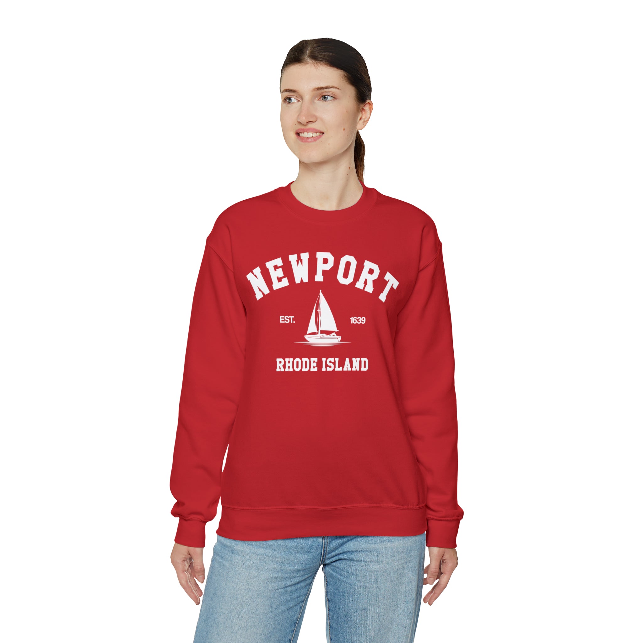 Newport RI Sweatshirt, Vintage Rhode Island Sailing Boating Sailboat B –  Starcove Fashion