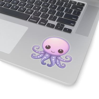 Cute Octopus Sticker Decal, Kawaii Ocean Animal Art Vinyl Laptop Waterbottle Tumbler Car Waterproof Bumper Clear Aesthetic Die Cut Wall Starcove Fashion