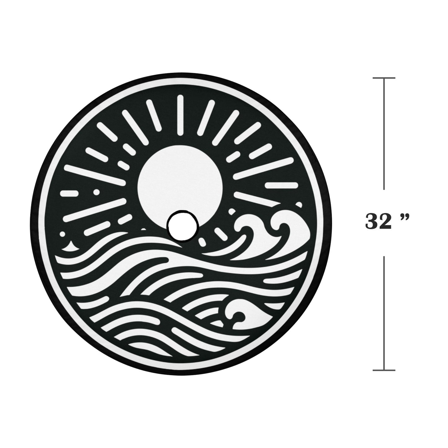 Sun Waves Spare Tire Cover, Tropical Beach Backup Camera Hole Wheel Car Accessories Unique Design Back Aesthetic Sunset Spare Rear Men Women