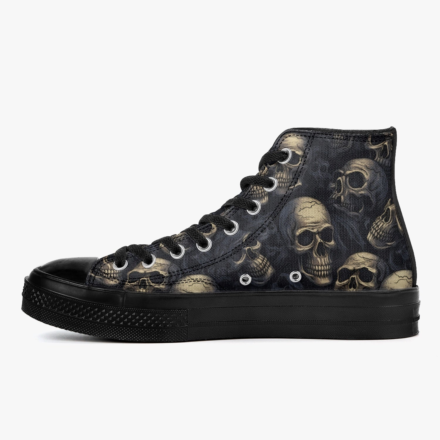 Gothic Skull - good Men’s slip-on canvas shoes