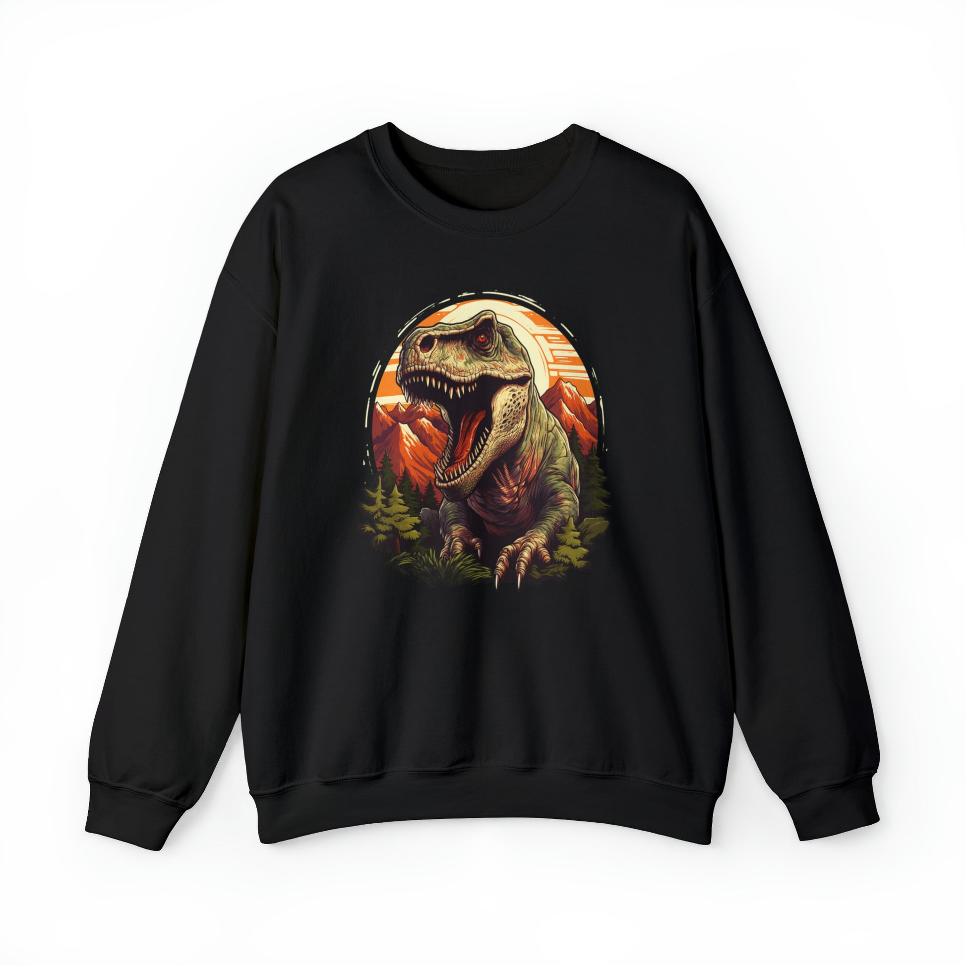 Dinosaur Sweatshirt, Dino T-Rex Graphic Crewneck Cotton Fleece Fashion Starcove Sweater –