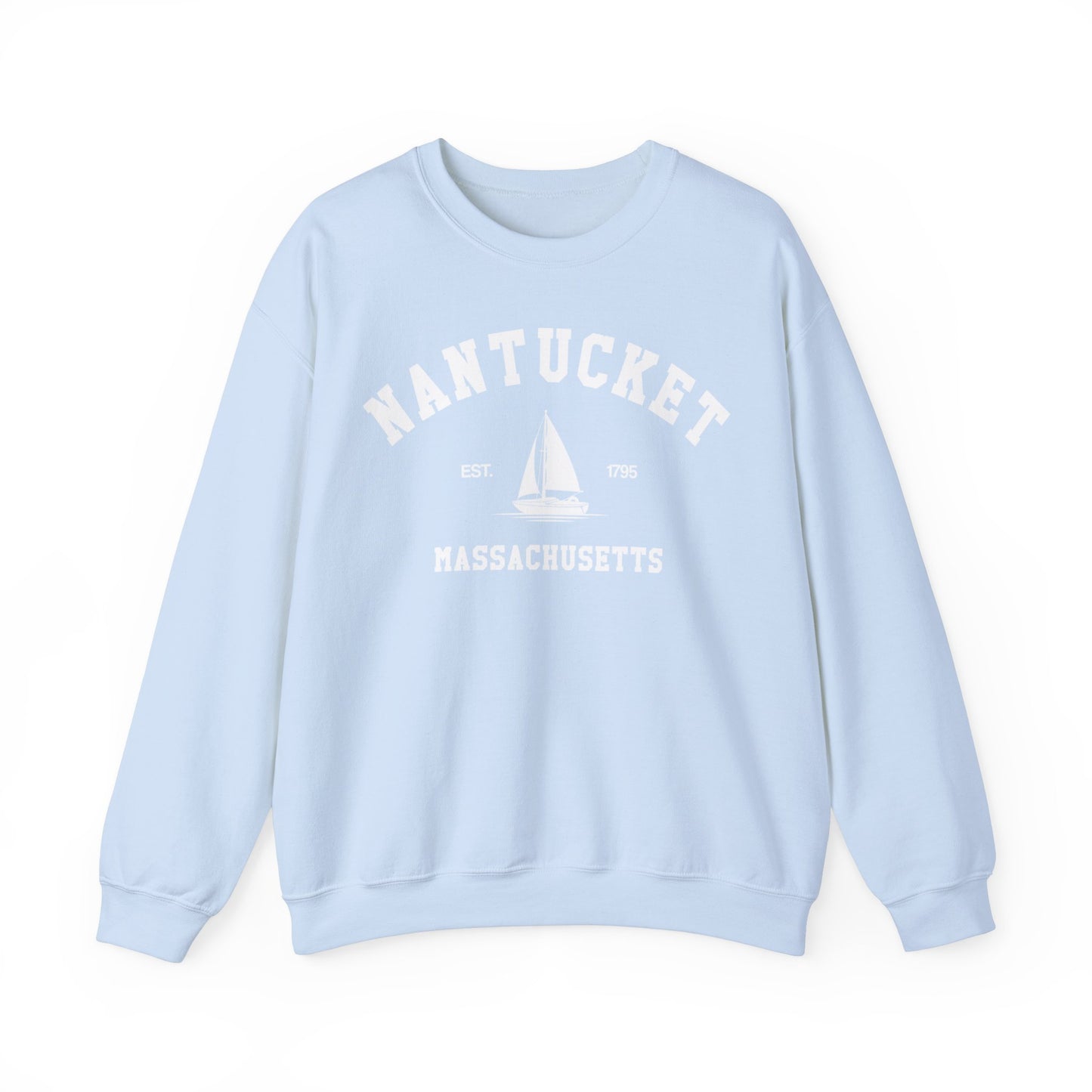 Nantucket Sweatshirt, Vintage Massachusetts MA Sailing Boating Sailboat Beach Town Graphic Crewneck Sweater Jumper Pullover Men Women