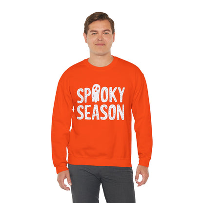 Spooky Season Sweatshirt, Ghost Halloween Graphic Crewneck Fleece Cotton Sweater Jumper Pullover Men Women Aesthetic Designer Top