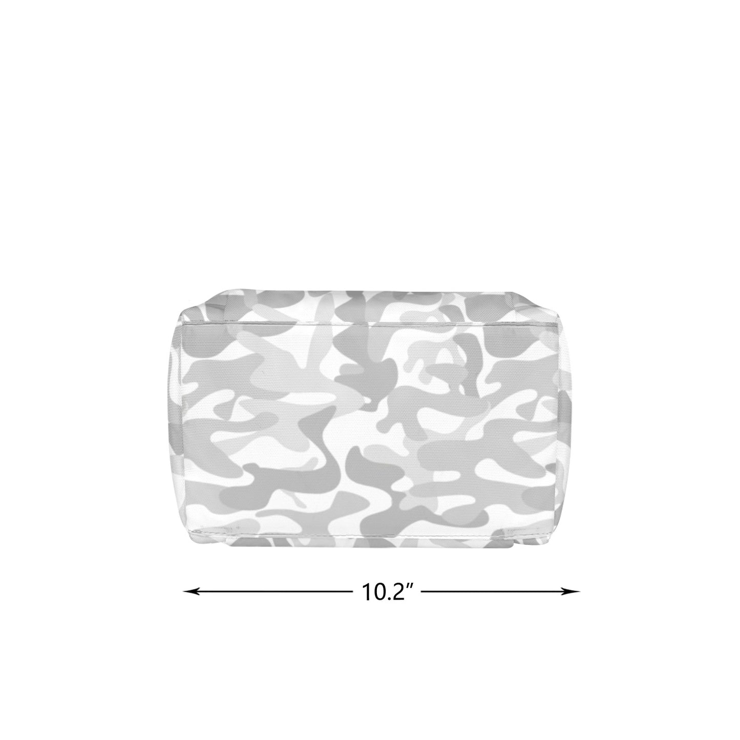 White Camo Insulated Lunch Box Bag Tote, Grey Camouflage Summer Cute Food Container Adult Kids Women Teens Men School Work Handbag Office