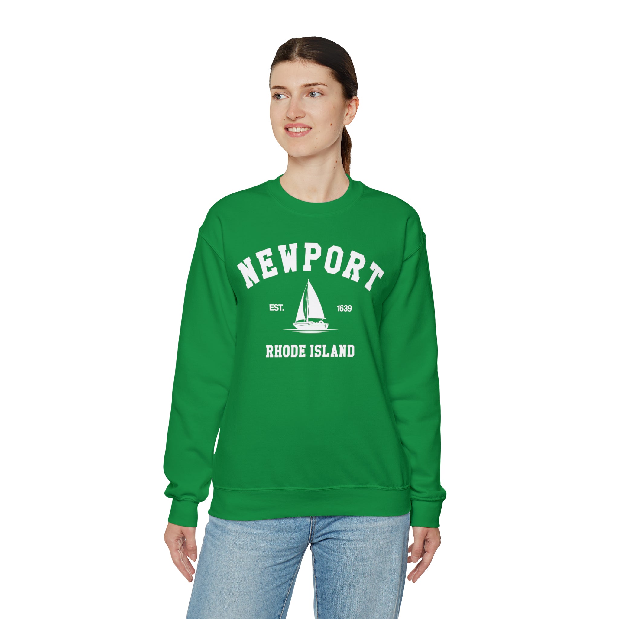 Vintage pastel sailboat greenie shops California crewneck sweatshirt