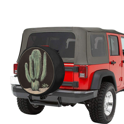 Cactus Spare Tire Cover, Succulent Desert Rear Extra Spare Backup Camera Hole Wheel Unique RV Back Cars RV Men Women Trailer Campers