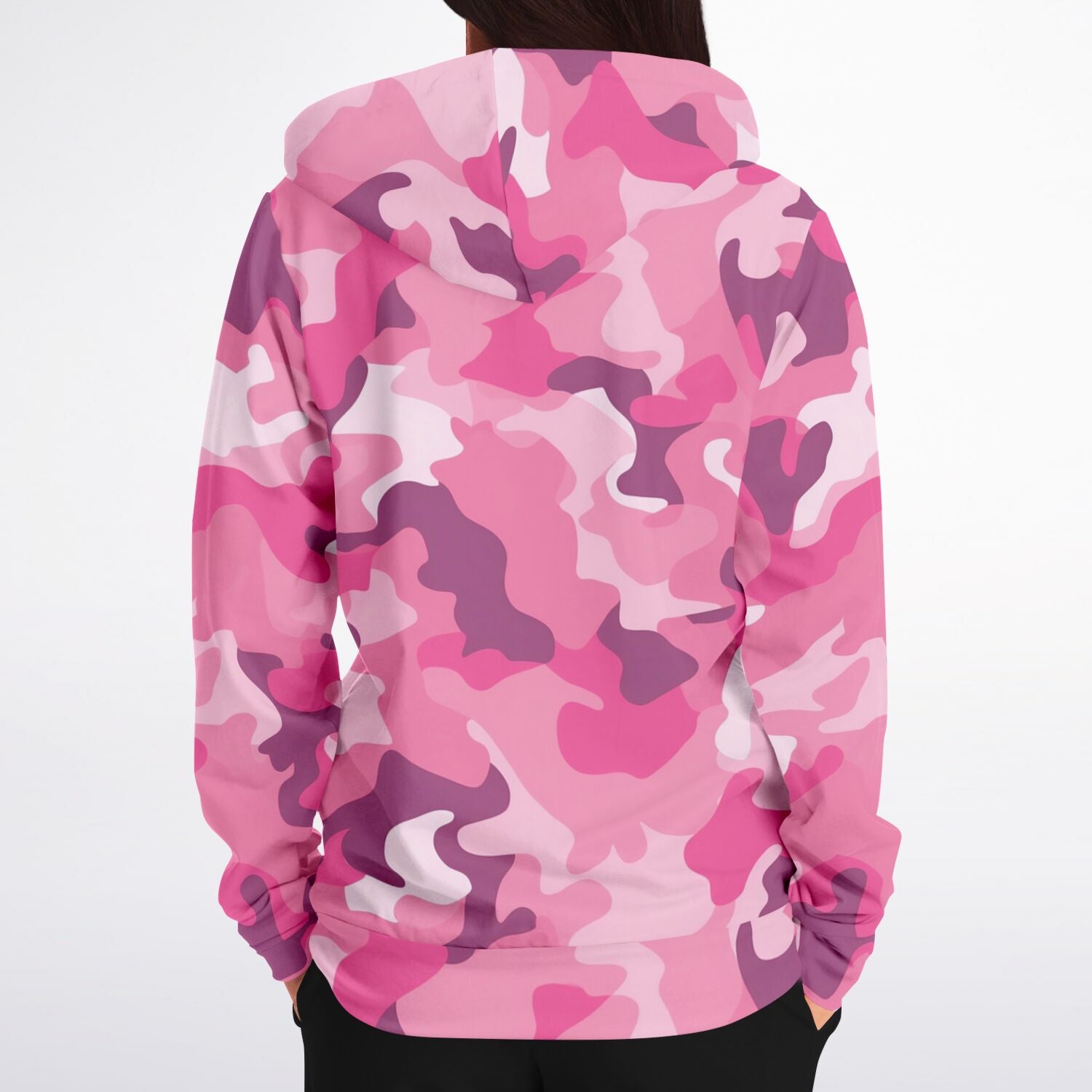 Pink Camo Zip Up Hoodie Camouflage Full Zipper Pocket Men Women Unise Starcove Fashion