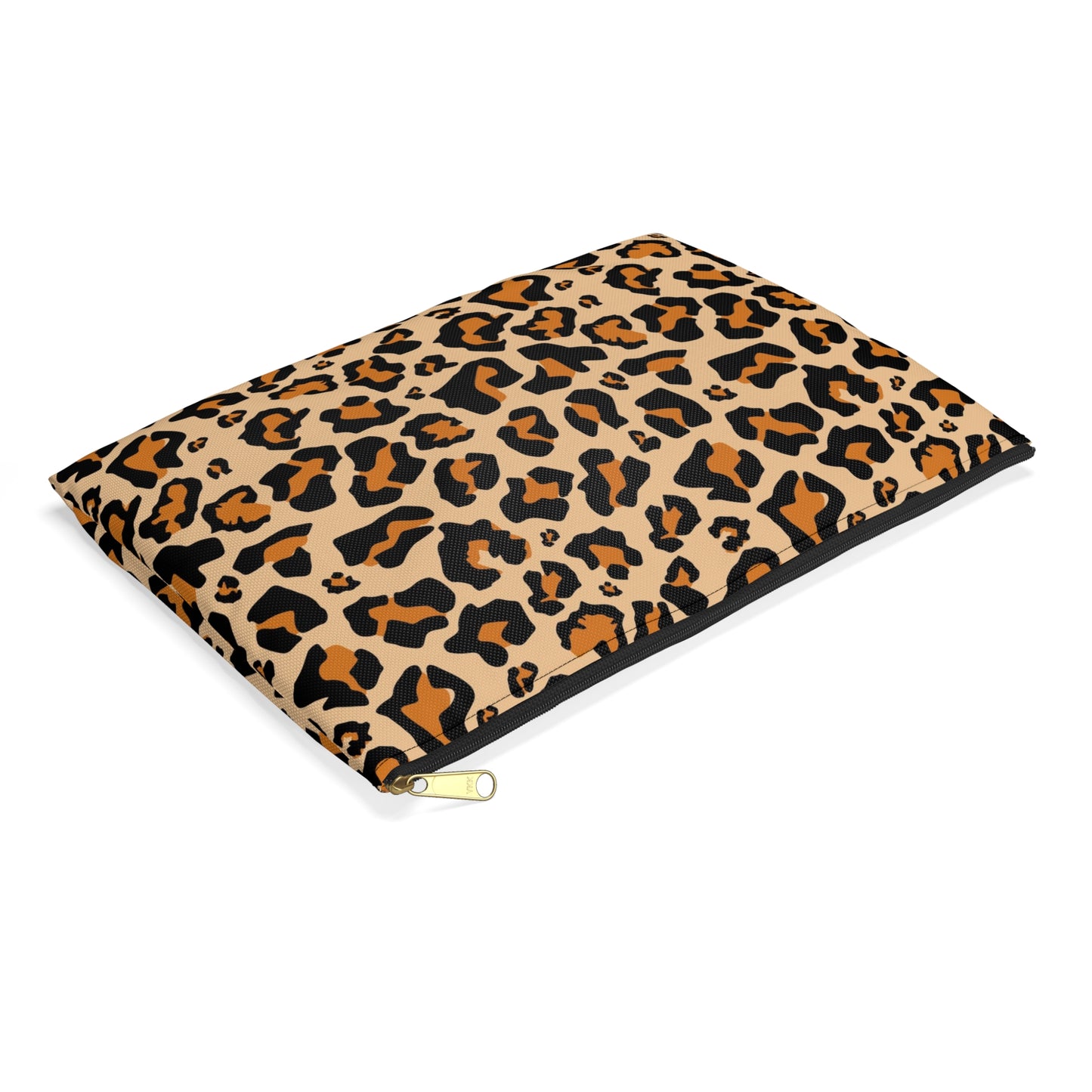 Leopard Makeup Bag, Animal Print Cheetah Pencil Case Pouch Holder Cute Pen Coin Travel Cosmetic Bag Accessory Canvas Zipper Women Organizer