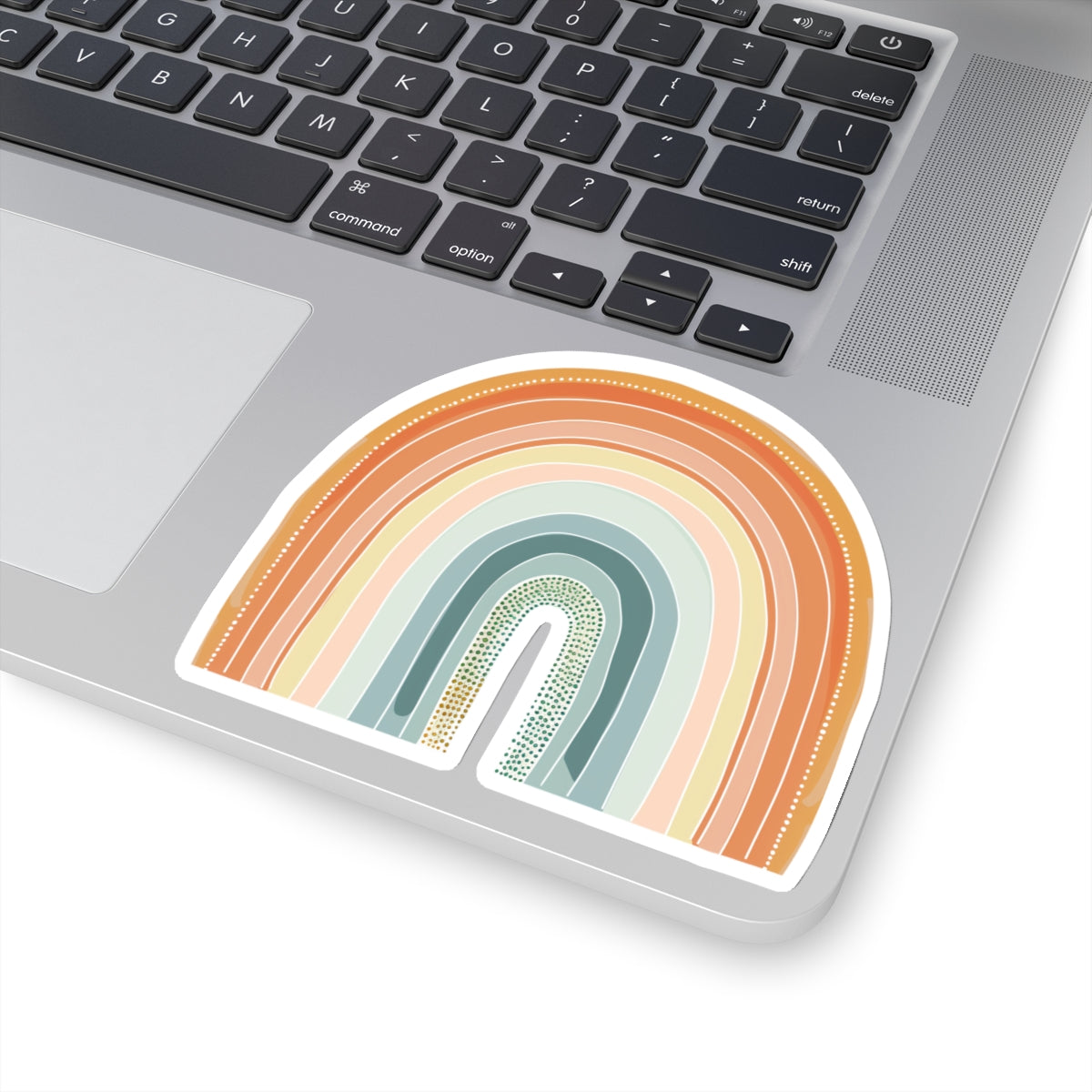 Rainbow Sticker Decal, Scandinavia Pastel Minimalist Art Vinyl Laptop Cute Waterbottle Tumbler Car Waterproof Bumper Clear Die Cut Wall