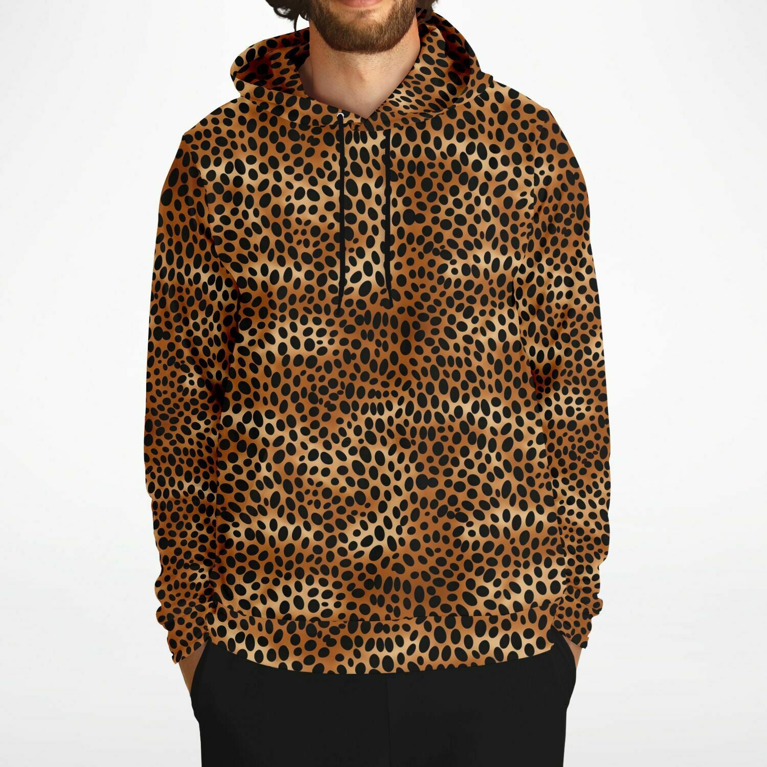 Black leopard print outlet hoodie