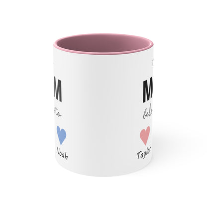 Mother's Day Mug, Personalized Custom this Mom Belongs to Mama Mummy Gift From Kids Names Grandma Birthday Present Coffee Cup