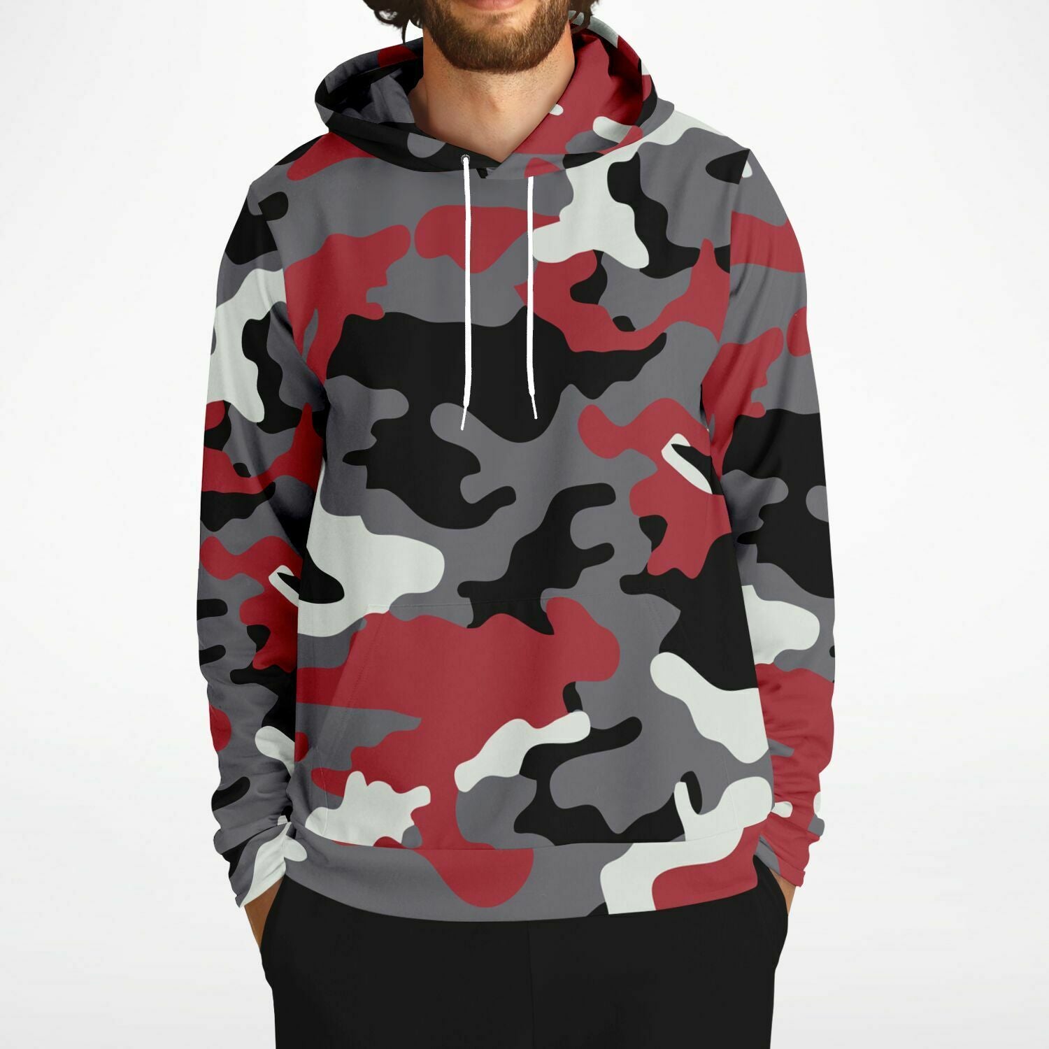 Black and red online camo hoodie