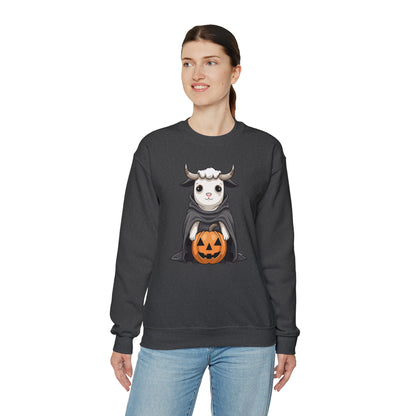 Ghost Cow Sweatshirt, Pumpkin Halloween Graphic Crewneck Fleece Cotton Sweater Jumper Pullover Men Women Adult Aesthetic Designer Top Starcove Fashion