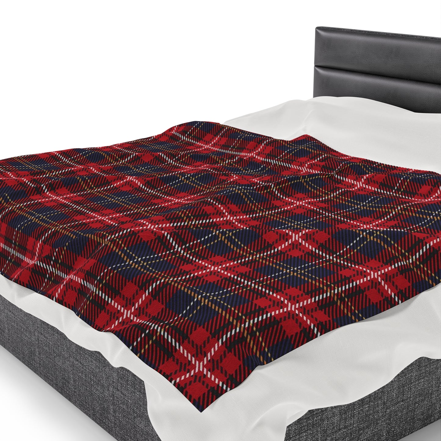 Red Tartan Plaid Fleece Throw Blanket, Buffalo Christmas Check Velveteen Soft Plush Fluffy Cozy Warm Adult Kids Small Large Sofa Bed Décor Starcove Fashion