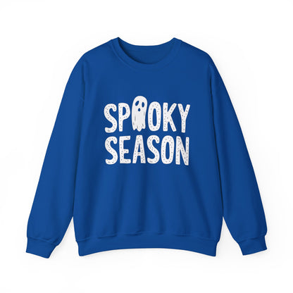 Spooky Season Sweatshirt, Ghost Halloween Graphic Crewneck Fleece Cotton Sweater Jumper Pullover Men Women Aesthetic Designer Top