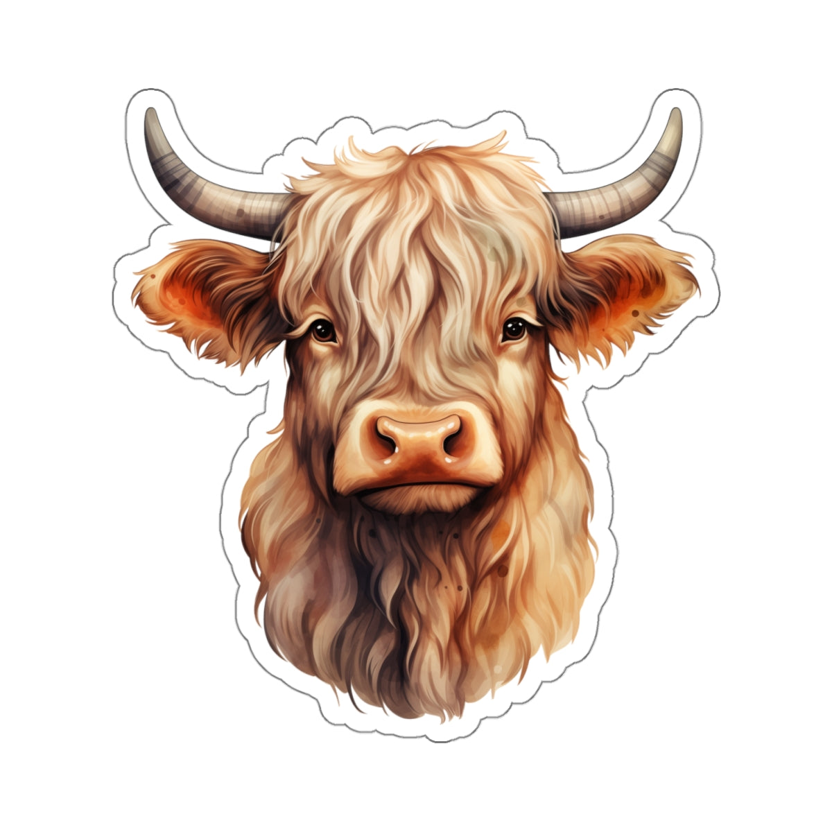 Highland cow Sticker - Stickers - Cute - kawaii Decal cut