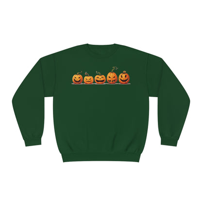 Jack-O-Lantern Pumpkins Sweatshirt, Halloween Fall Graphic Crewneck Fleece Cotton Sweater Jumper Pullover Men Women Adult Aesthetic Top Starcove Fashion