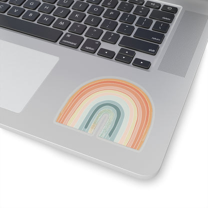 Rainbow Sticker Decal, Scandinavia Pastel Minimalist Art Vinyl Laptop Cute Waterbottle Tumbler Car Waterproof Bumper Clear Die Cut Wall