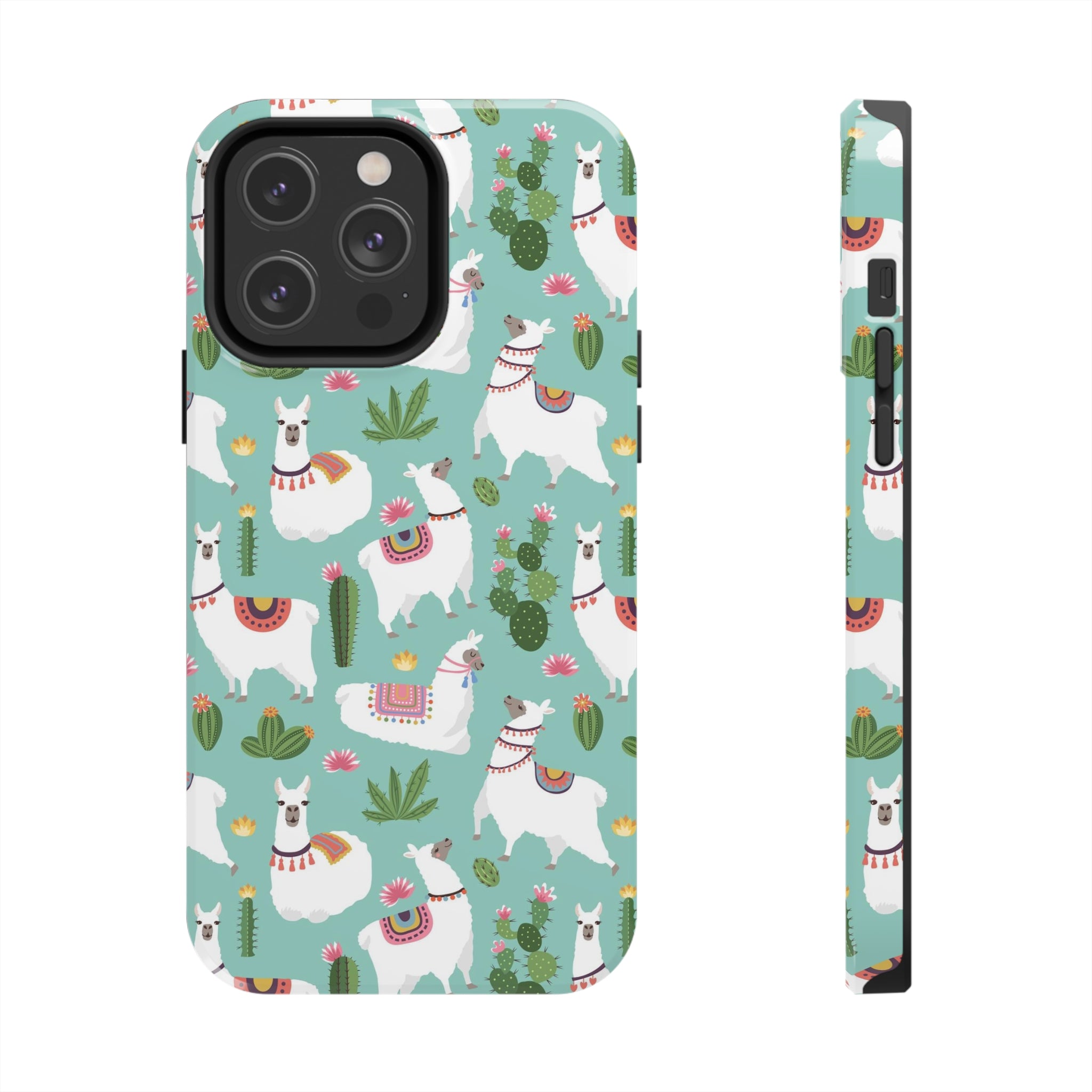 Alpaca Cactus Tough Phone Case LLama iPhone 14 13 Pro Max 12 11 X