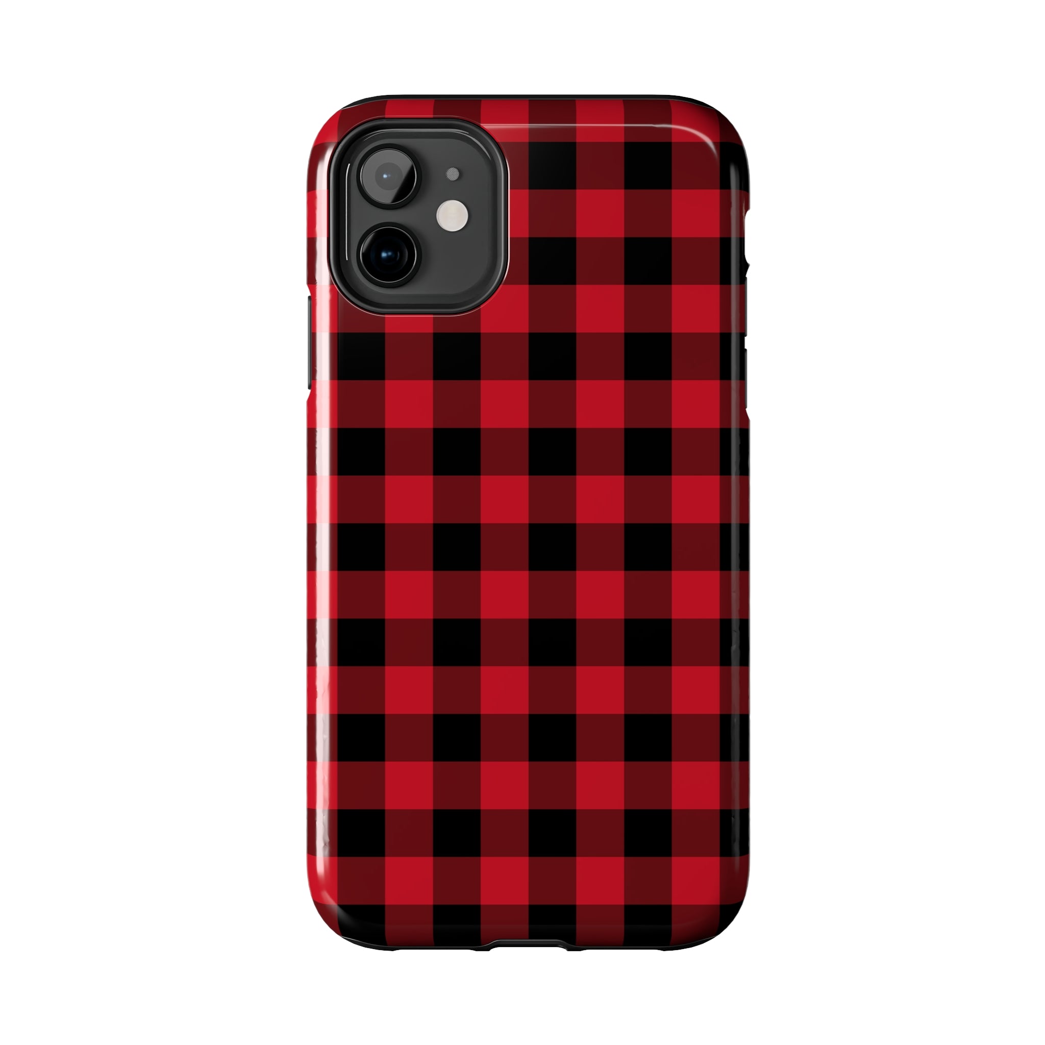 Red Buffalo Plaid iPhone 15 14 Pro Max Case Check Tough iPhone 13