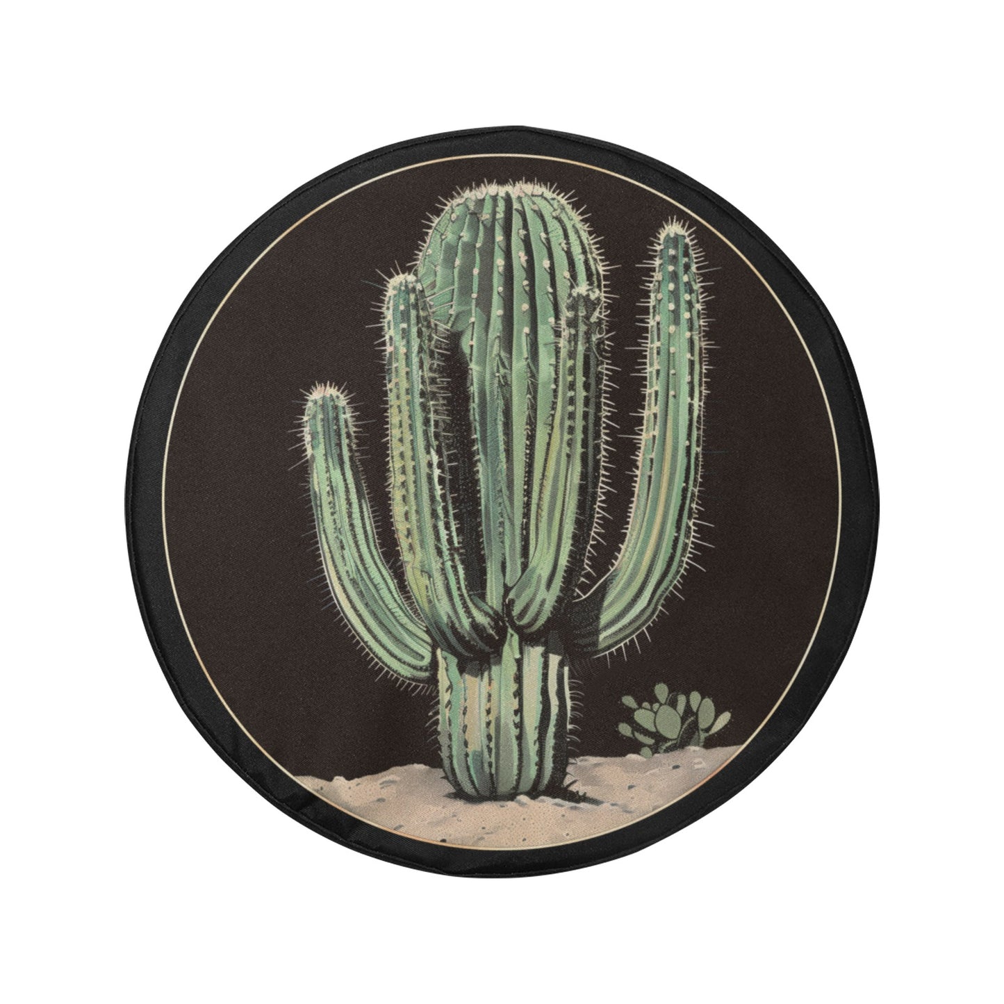 Cactus Spare Tire Cover, Succulent Desert Rear Extra Spare Backup Camera Hole Wheel Unique RV Back Cars RV Men Women Trailer Campers