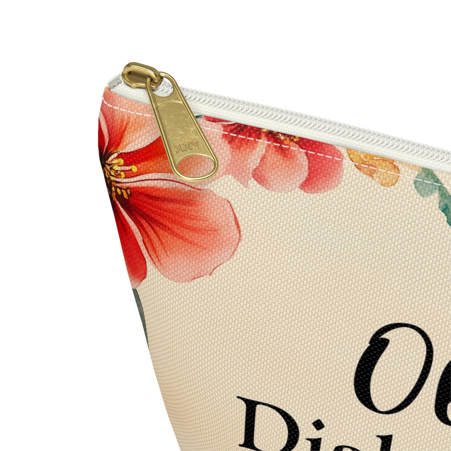 Personalized Gift Diabetic, Diabetes Shit Floral Flowers Bag Custom Name Funny Awareness Supply Travel Zipper Pouch Pack Kit Carrying Case