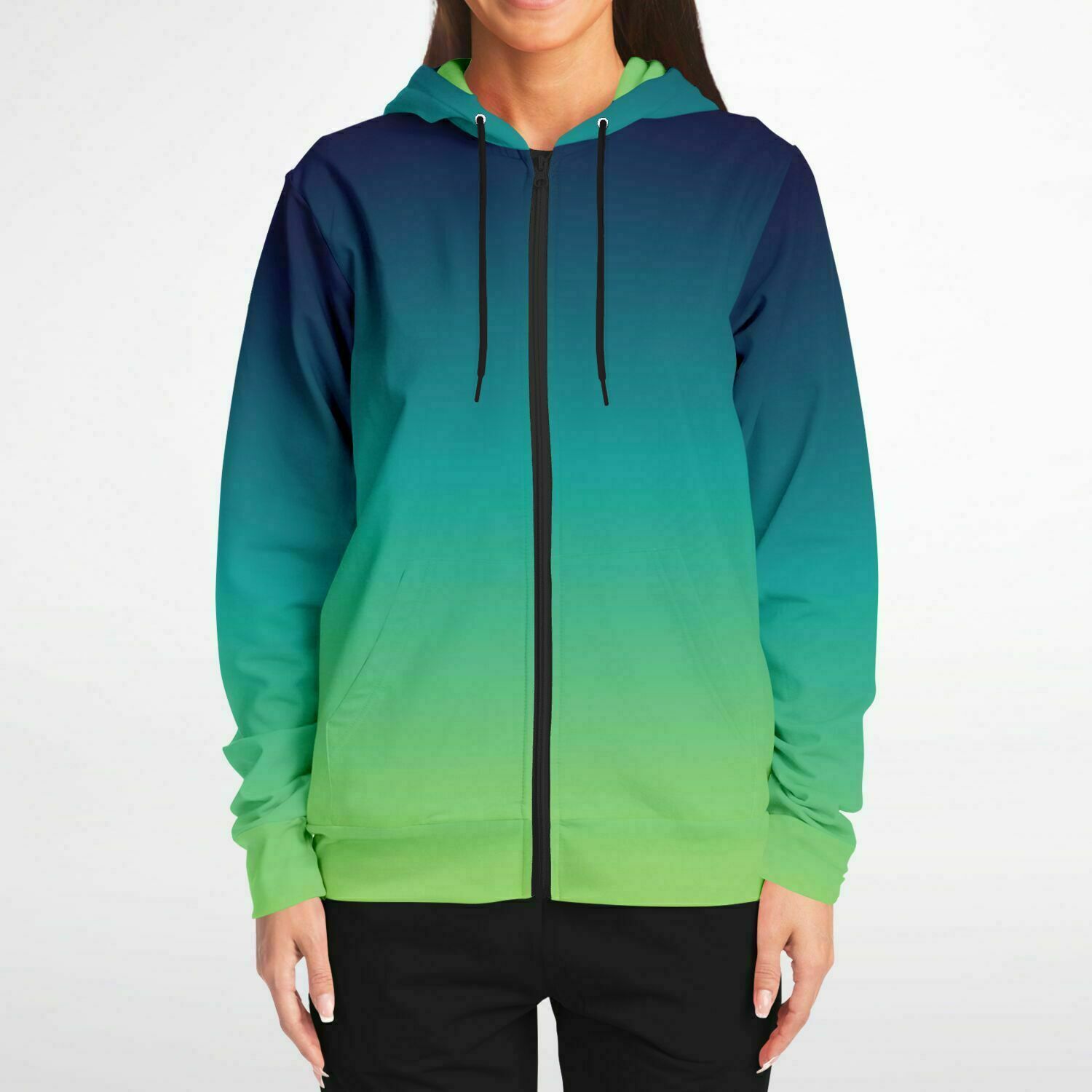 Ombre zip 2024 up hoodie