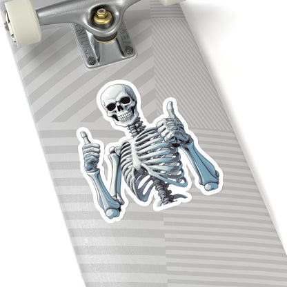 Skeleton Thumbs Up Sticker Decal, Skull Art Vinyl Laptop Cute Waterbottle Tumbler Car Waterproof Bumper Clear Aesthetic Die Cut Wall Starcove Fashion