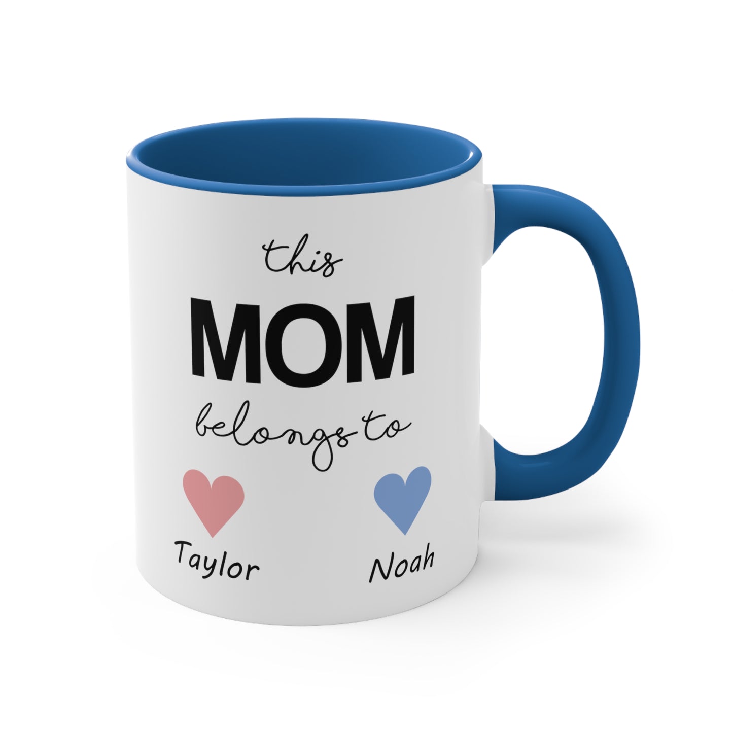 Mother's Day Mug, Personalized Custom this Mom Belongs to Mama Mummy Gift From Kids Names Grandma Birthday Present Coffee Cup