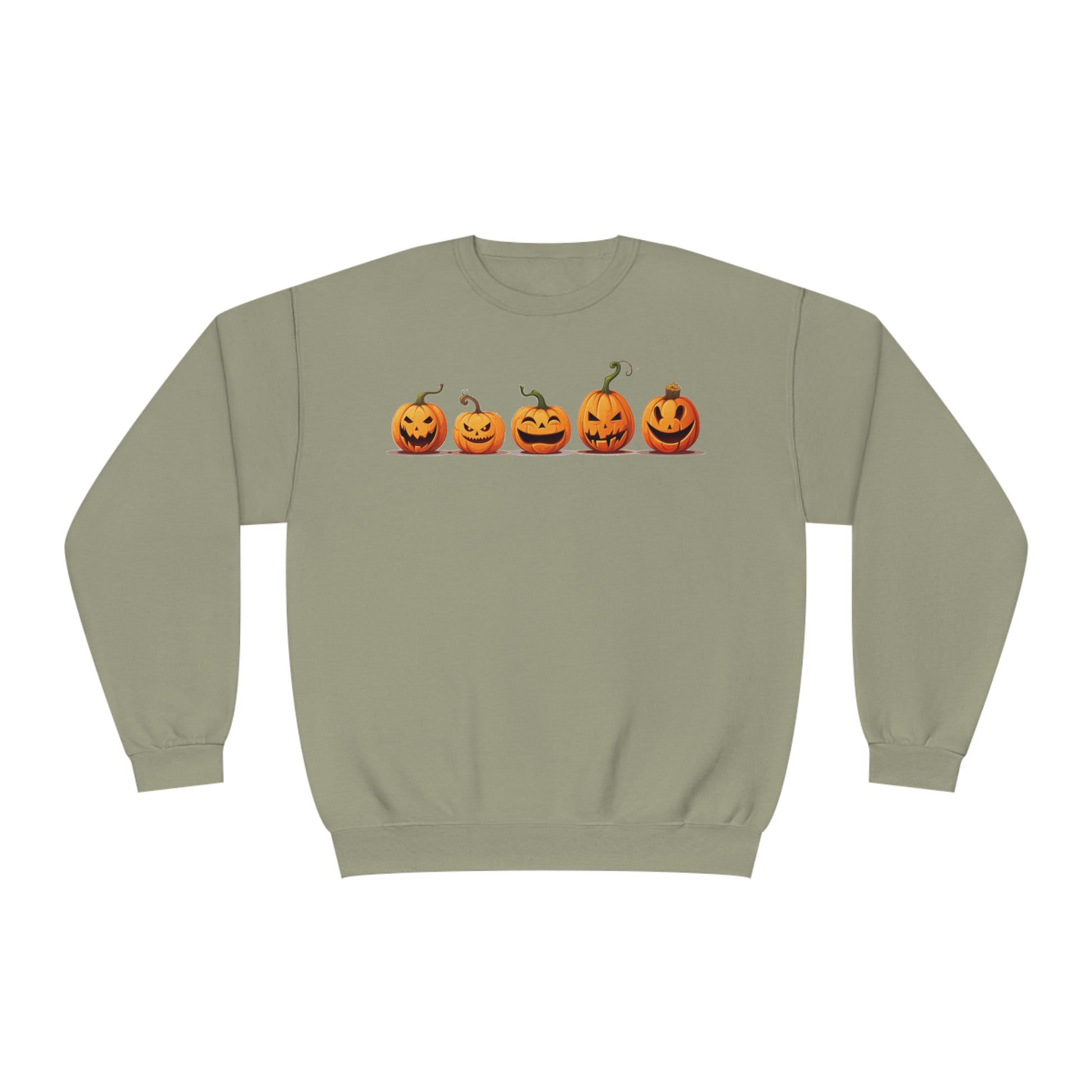 Jack-O-Lantern Pumpkins Sweatshirt, Halloween Fall Graphic Crewneck Fleece Cotton Sweater Jumper Pullover Men Women Adult Aesthetic Top Starcove Fashion