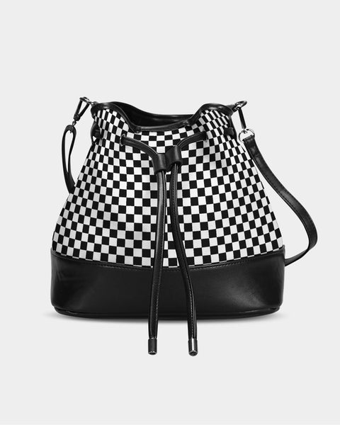 Popular Checkered bucket bag