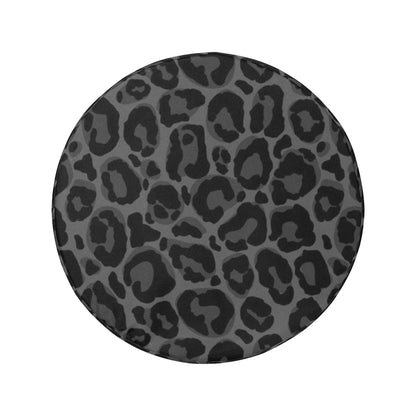 Black Leopard Spare Tire Cover, Animal Cheetah Print Backup Camera Hole Unique Back Extra Wheel Cars RV Men Women Girls Trailer Campers