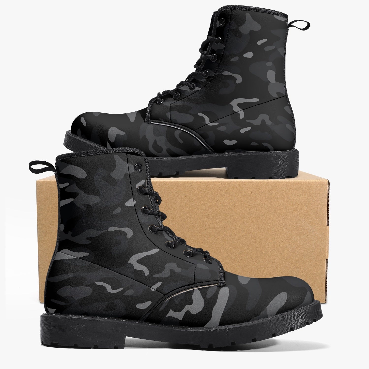 Brown and Black hotsell Camo Vegan Leather Tb Boots