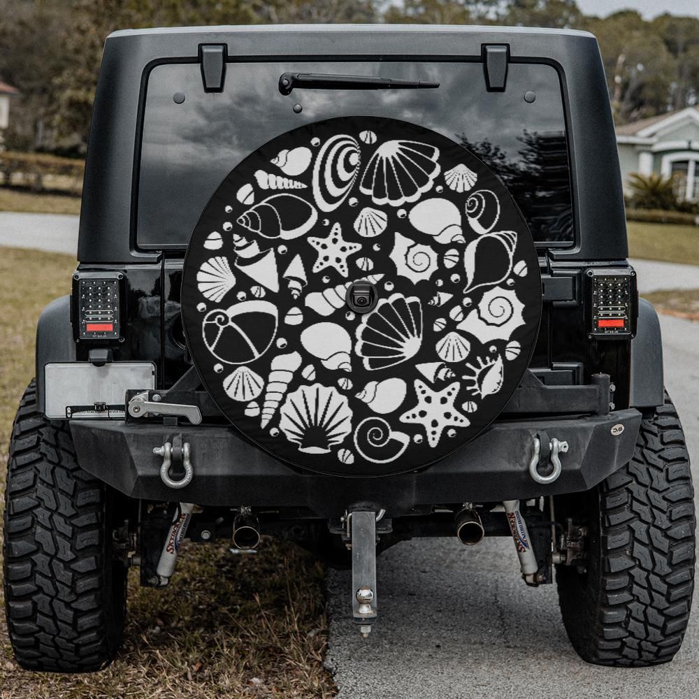 Mermaid Sea Turtle With Sea Shells Spare Tire Cover-Fits Jeep Wrangler, good Ford Bronco, Rv, Camper, Trailer & Any Suv